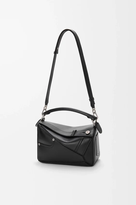Bolso pequeño Panta Puzzle en piel de becerro brillante Bolso pequeño Panta Puzzle en piel de becerro brillante