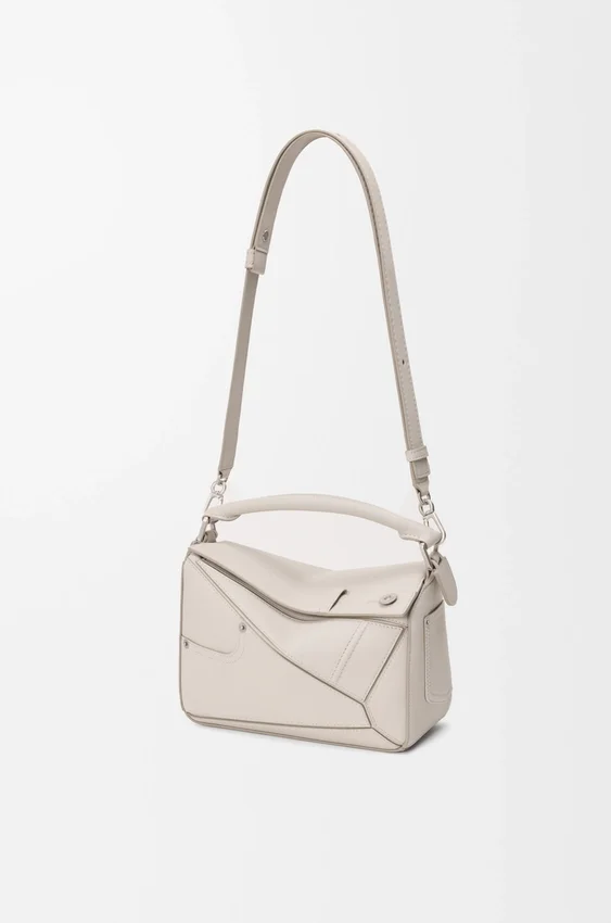 Bolso pequeño Panta Puzzle en piel de becerro brillante Bolso pequeño Panta Puzzle en piel de becerro brillante