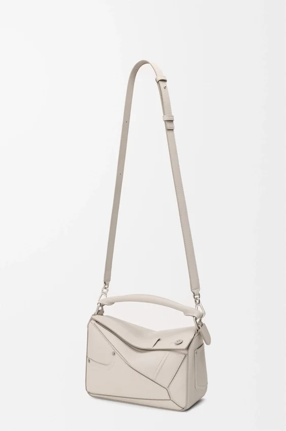 Bolso pequeño Panta Puzzle en piel de becerro brillante Bolso pequeño Panta Puzzle en piel de becerro brillante