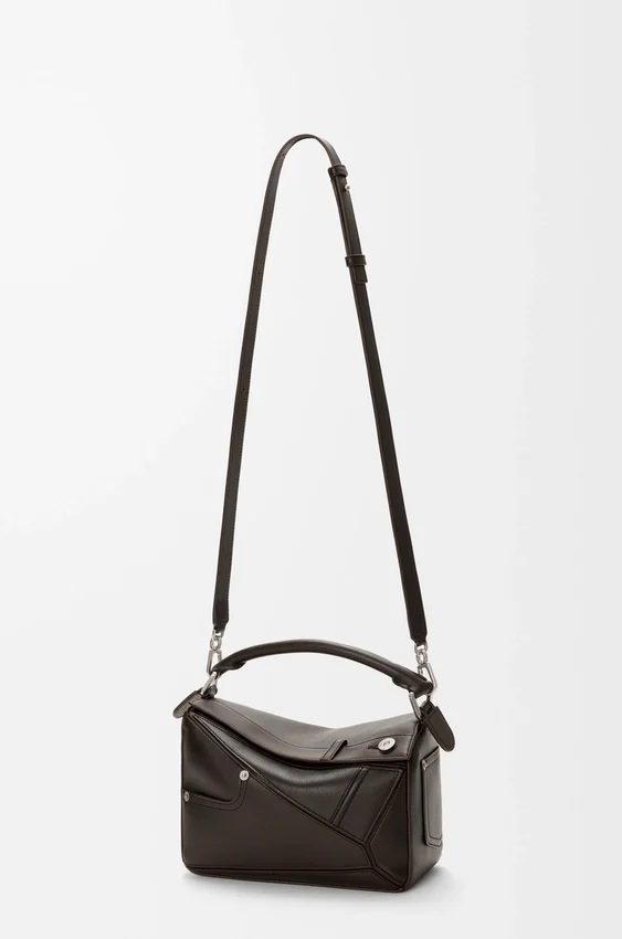 Bolso pequeño Panta Puzzle en piel de becerro brillante Bolso pequeño Panta Puzzle en piel de becerro brillante