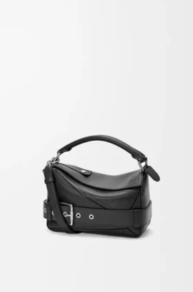 Bolso Puzzle Biker pequeño en piel de becerro brillante