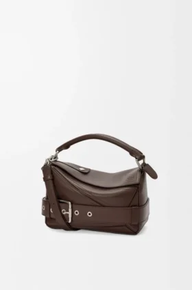 Bolso Puzzle Biker pequeño en piel de becerro brillante