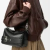 Bolso Puzzle Biker pequeño en piel de becerro brillante