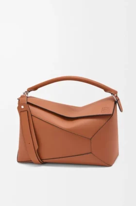 Bolso Puzzle Edge grande en piel de becerro clásica