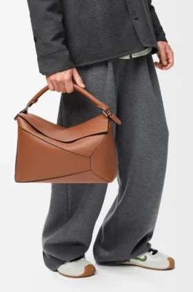 Bolso Puzzle Edge grande en piel de becerro clásica