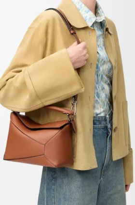 Bolso Puzzle Edge pequeño en piel de becerro clásica