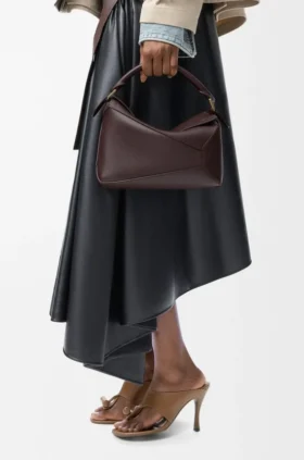 Bolso Puzzle Edge pequeño en piel de becerro de grano suave