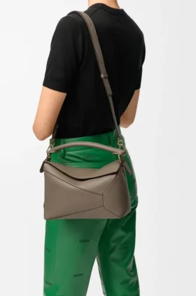 Bolso Puzzle Edge pequeño en piel de becerro de grano suave