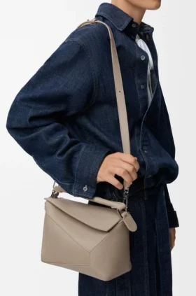 Bolso Puzzle Edge pequeño en piel de becerro de grano suave