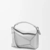 Bolso Puzzle Edge pequeño en piel de cordero laminada Bolso Puzzle Edge pequeño en piel de cordero laminada