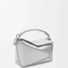 Bolso Puzzle Edge pequeño en piel de cordero laminada Bolso Puzzle Edge pequeño en piel de cordero laminada