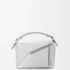 Bolso Puzzle Edge pequeño en piel de cordero laminada Bolso Puzzle Edge pequeño en piel de cordero laminada