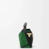 Bolso Puzzle Edge pequeño en rafia y piel de becerro Bolso Puzzle Edge pequeño en rafia y piel de becerro