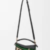 Bolso Puzzle Edge pequeño en rafia y piel de becerro Bolso Puzzle Edge pequeño en rafia y piel de becerro