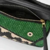 Bolso Puzzle Edge pequeño en rafia y piel de becerro Bolso Puzzle Edge pequeño en rafia y piel de becerro