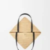 Bolso Puzzle Fold mediano de rafia Bolso Puzzle Fold mediano de rafia