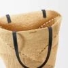 Bolso Puzzle Fold mediano de rafia Bolso Puzzle Fold mediano de rafia