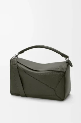 Bolso Puzzle grande en piel de becerro granulada y flexible