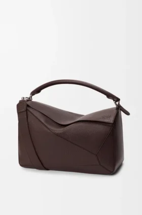 Bolso Puzzle grande en piel de becerro granulada y flexible