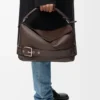 Bolso Puzzle grande estilo motero en piel de becerro brillante Bolso Puzzle grande estilo motero en piel de becerro brillante