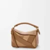 Bolso Puzzle pequeño en piel de becerro clásica y gamuza Bolso Puzzle pequeño en piel de becerro clásica y gamuza