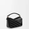 Bolso Puzzle pequeño en piel de becerro clásica y gamuza Bolso Puzzle pequeño en piel de becerro clásica y gamuza