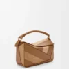 Bolso Puzzle pequeño en piel de becerro clásica y gamuza Bolso Puzzle pequeño en piel de becerro clásica y gamuza