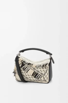 Bolso Puzzle pequeño en tejido trenzado