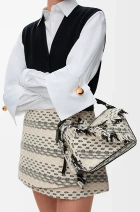 Bolso Puzzle pequeño en tejido trenzado