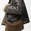 Bolso Puzzle pequeño Featherlight en nubuck granulado Bolso Puzzle pequeño Featherlight en nubuck granulado