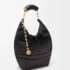 Bolso Squeeze pequeño en piel de becerro napa tejida