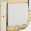 Bolso tipo cesta pequeño de hoja de palma y piel de becerro Bolso tipo cesta pequeño de hoja de palma y piel de becerro