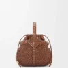 Bolso tipo cesta redondo «Mini Diamond» en piel de becerro Bolso tipo cesta redondo «Mini Diamond» en piel de becerro
