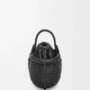 Bolso tipo cesta redondo «Mini Diamond» en piel de becerro Bolso tipo cesta redondo «Mini Diamond» en piel de becerro