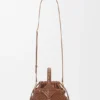 Bolso tipo cesta redondo «Mini Diamond» en piel de becerro Bolso tipo cesta redondo «Mini Diamond» en piel de becerro