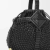 Bolso tipo cesta redondo «Mini Diamond» en piel de becerro Bolso tipo cesta redondo «Mini Diamond» en piel de becerro