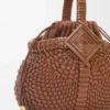 Bolso tipo cesta redondo «Mini Diamond» en piel de becerro Bolso tipo cesta redondo «Mini Diamond» en piel de becerro