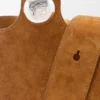Bolso tipo Pebble Bucket grande «Pebble» en piel de becerro de gamuza