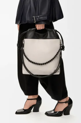 Bolso tipo tote «Flamenco Purse» en piel de cordero napa suave
