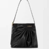 Bolso tote drapeado en piel de cordero napa suave Bolso tote drapeado en piel de cordero napa suave