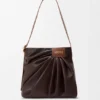 Bolso tote drapeado en piel de cordero napa suave Bolso tote drapeado en piel de cordero napa suave
