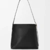 Bolso tote drapeado en piel de cordero napa suave Bolso tote drapeado en piel de cordero napa suave