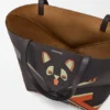 Bolso tote mediano «Futurist Cat» con Puzzle Fold en piel de becerro napa Bolso tote mediano «Futurist Cat» con Puzzle Fold en piel de becerro napa