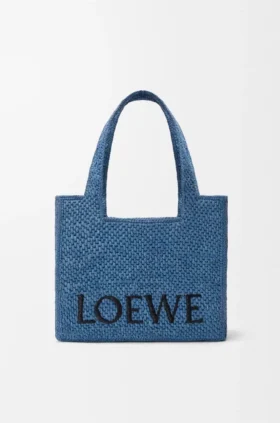 Bolso Tote mediano Loewe Font Tote de rafia