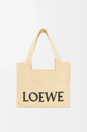 Bolso Tote mediano Loewe Font Tote de rafia