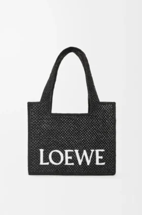 Bolso Tote mediano Loewe Font Tote de rafia