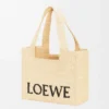 Bolso Tote mediano Loewe Font Tote de rafia Bolso Tote mediano Loewe Font Tote de rafia
