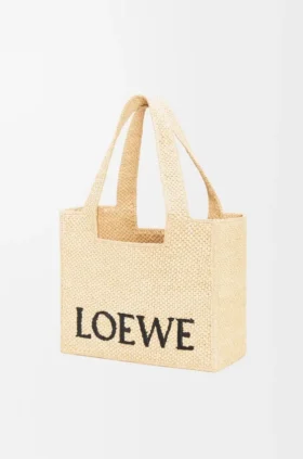 Bolso Tote mediano Loewe Font Tote de rafia