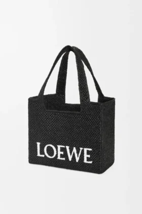 Bolso Tote mediano Loewe Font Tote de rafia
