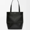 Bolso tote mediano Puzzle Fold en piel de becerro brillante